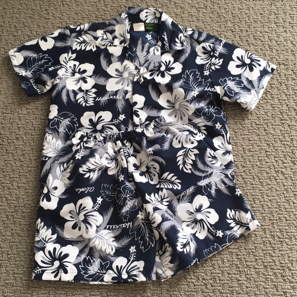 Hawaiian outfit.